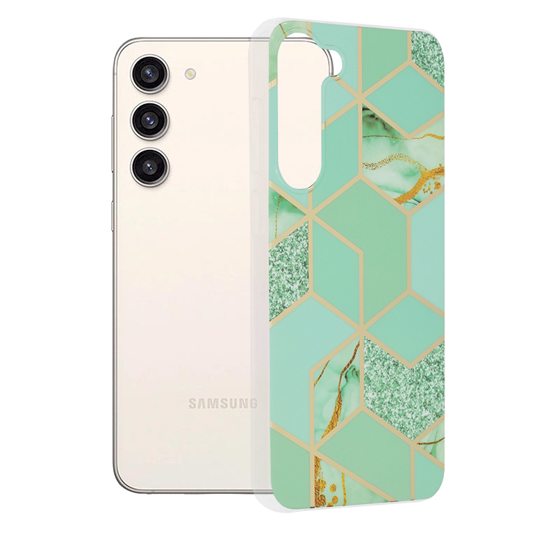 Techsuit - Marble Series - Samsung Galaxy S23 Plus - Green Hex