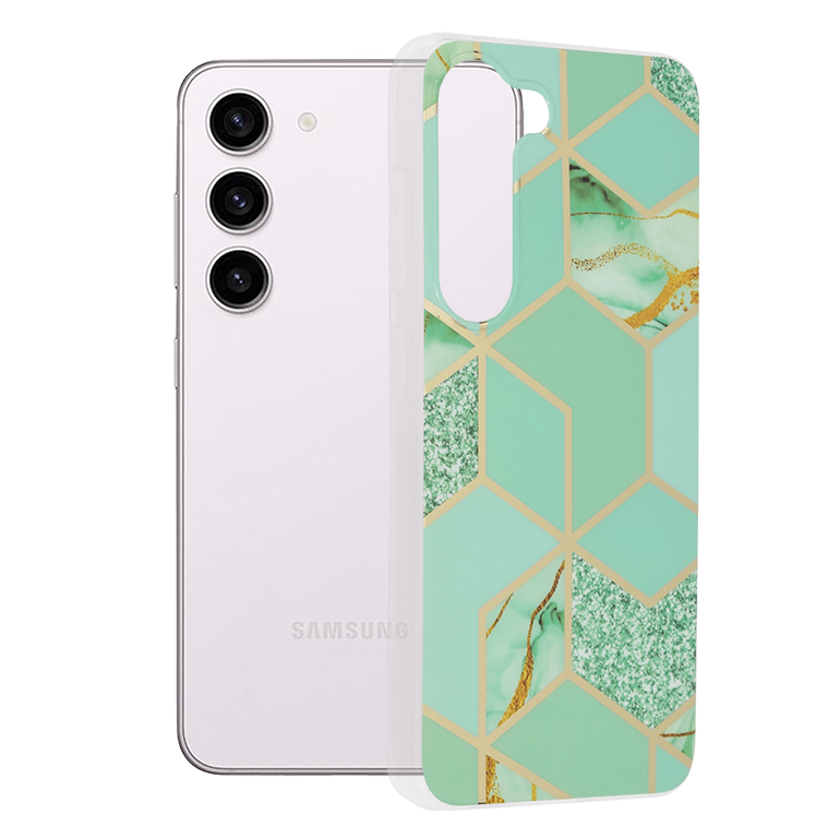 Techsuit - Marble Series - Samsung Galaxy S23 - Green Hex