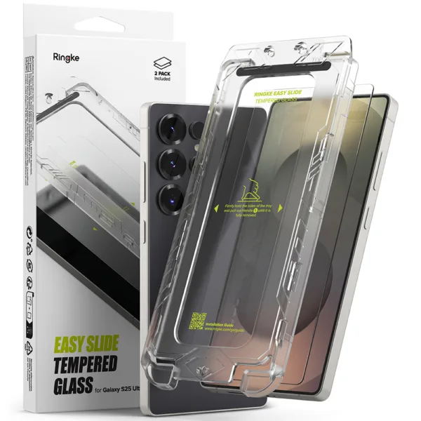 Ringke - Easy Slide Tempered Glass (2 pack) - Samsung Galaxy S25 Ultra - Clear