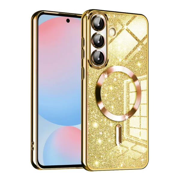 Techsuit - Luxury Glitter MagSafe - Samsung Galaxy A56 5G - Gold