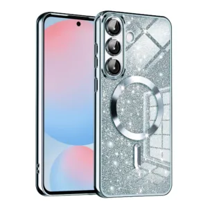 Techsuit - Luxury Glitter MagSafe - Samsung Galaxy A56 5G - Light Blue