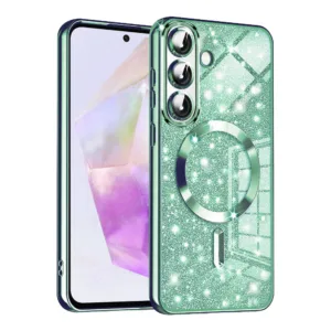 Techsuit - Luxury Glitter MagSafe - Samsung Galaxy A36 5G - Light Green