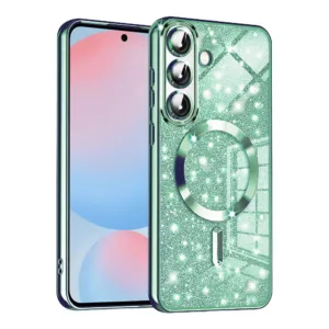 Techsuit - Luxury Glitter MagSafe - Samsung Galaxy A56 5G - Light Green