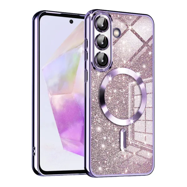 Techsuit - Luxury Glitter MagSafe - Samsung Galaxy A36 5G - Light Purple