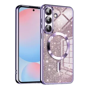 Techsuit - Luxury Glitter MagSafe - Samsung Galaxy A56 5G - Light Purple