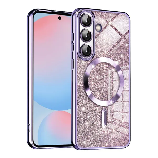 Techsuit - Luxury Glitter MagSafe - Samsung Galaxy A56 5G - Light Purple