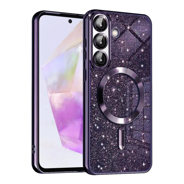 Techsuit - Luxury Glitter MagSafe - Samsung Galaxy A36 5G - Deep Purple