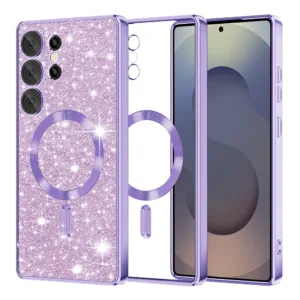 Techsuit - Luxury Glitter MagSafe - Samsung Galaxy S25 Ultra - Light Purple