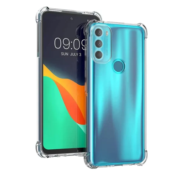 Techsuit - Shockproof Clear Silicone - Motorola Moto G71 5G - Clear