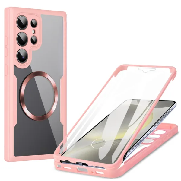 Techsuit - ColorVerse 360 MagSafe Series + Screen Protector - Samsung Galaxy S25 Ultra - Pink