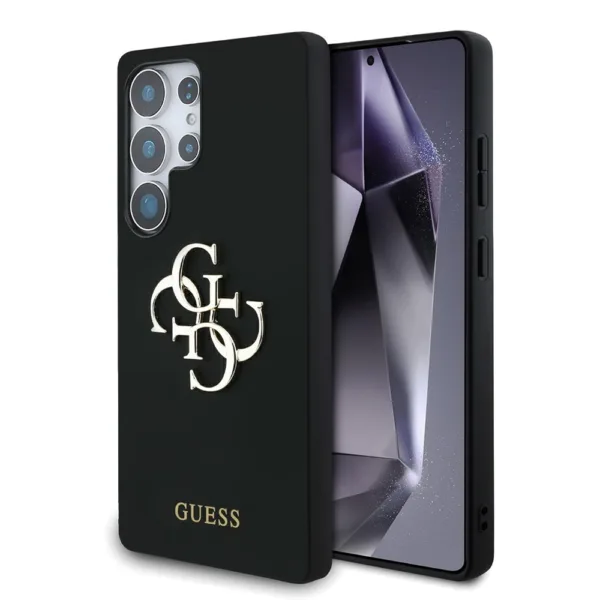 Guess - Silicone 4G Big Metal Logo (GUHCS25LS4SMDK) - Samsung Galaxy S25 Ultra - Black