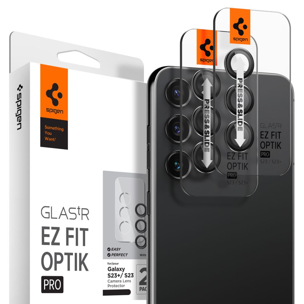 Spigen - Optik.tR EZ Fit Pro Camera Glass (2 pack) - Samsung Galaxy S23 / S23 Plus / S24 - Black