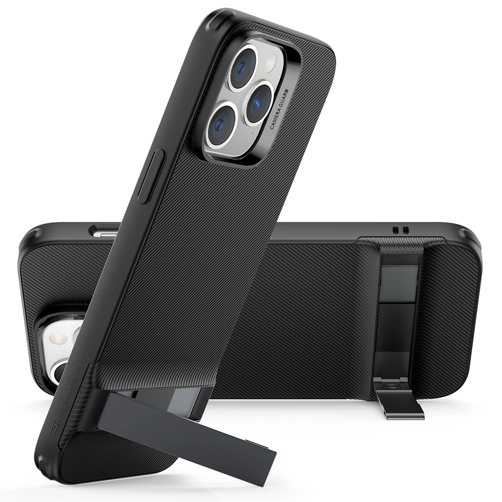 ESR - Air Shield Boost Kickstand - iPhone 14 Pro - Translucent Black