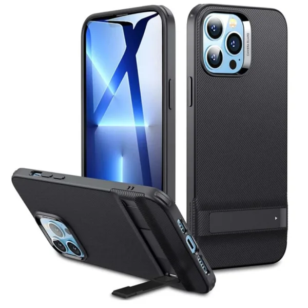 ESR - Air Shield Boost Kickstand - iPhone 13 Pro Max - Translucent Black