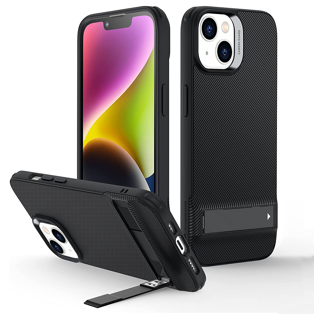 ESR - Air Shield Boost Kickstand - iPhone 14 Plus - Translucent Black