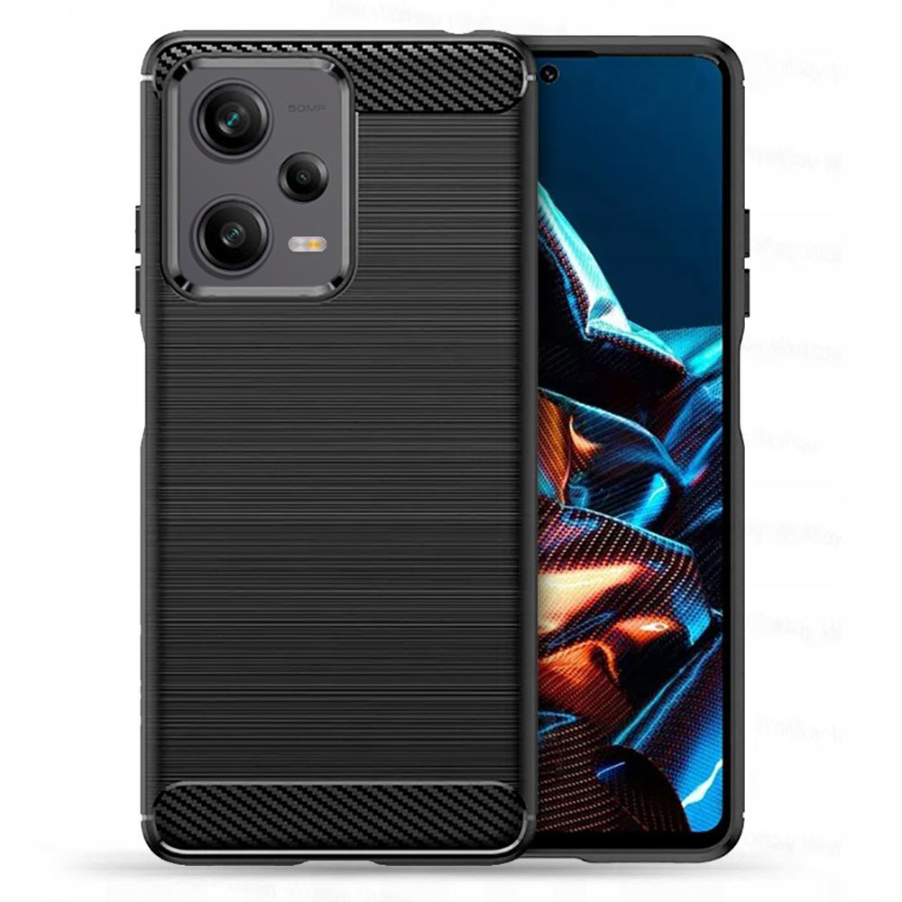 Techsuit - Carbon Silicone - Xiaomi Redmi Note 12 Pro 5G / Poco X5 Pro - Black