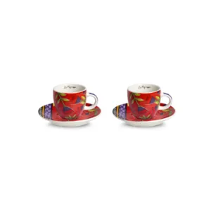 SET 2 ESPRESSO CUP LE PUPAZZE RED ML 100