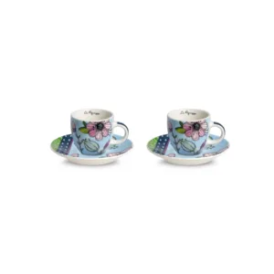 SET 2 ESPRESSO CUP LE PUPAZZE LIGHT BLUE ML 100