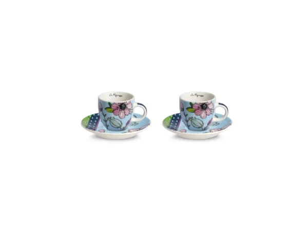 SET 2 ESPRESSO CUP LE PUPAZZE LIGHT BLUE ML 100