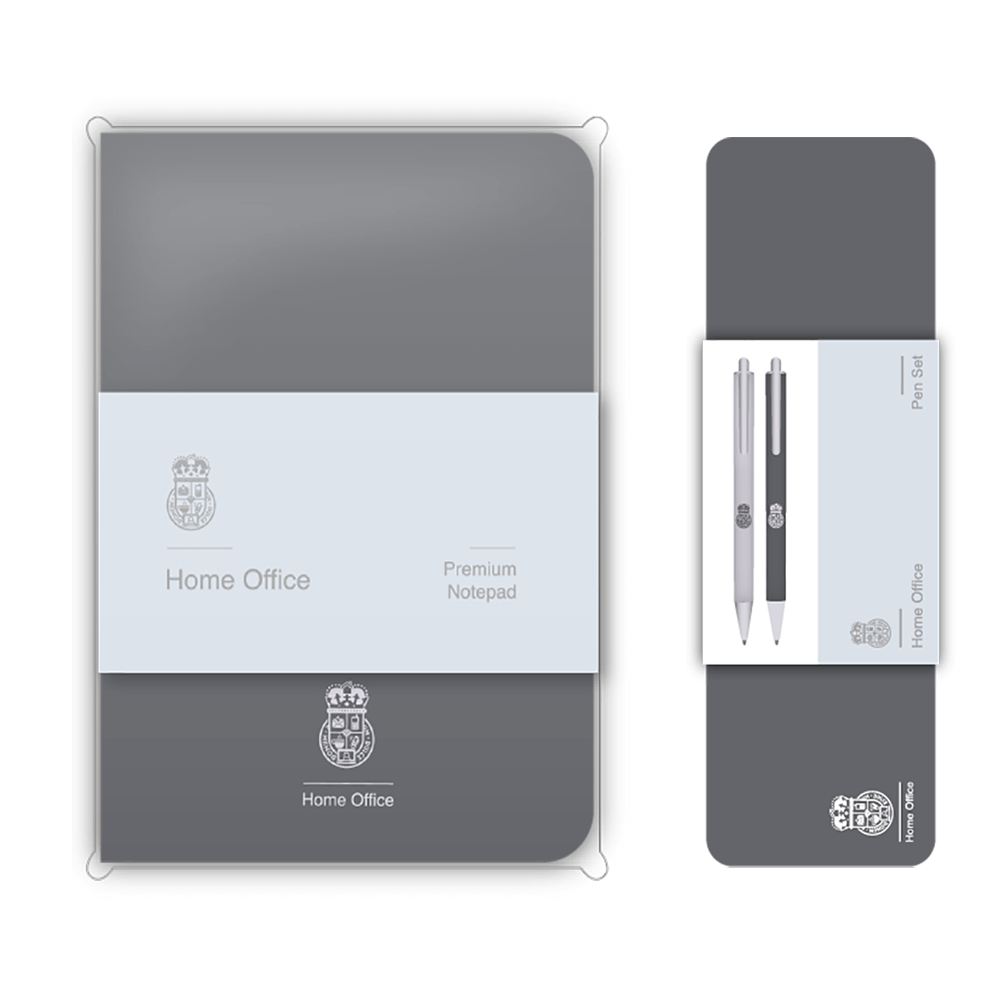 Home Office Premium Gift Set A5 Notebook and 2 Pen Box