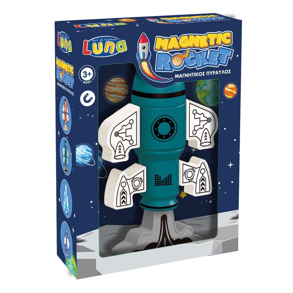 Μαγνητικός Πύραυλος Πράσινος Luna Toys 21