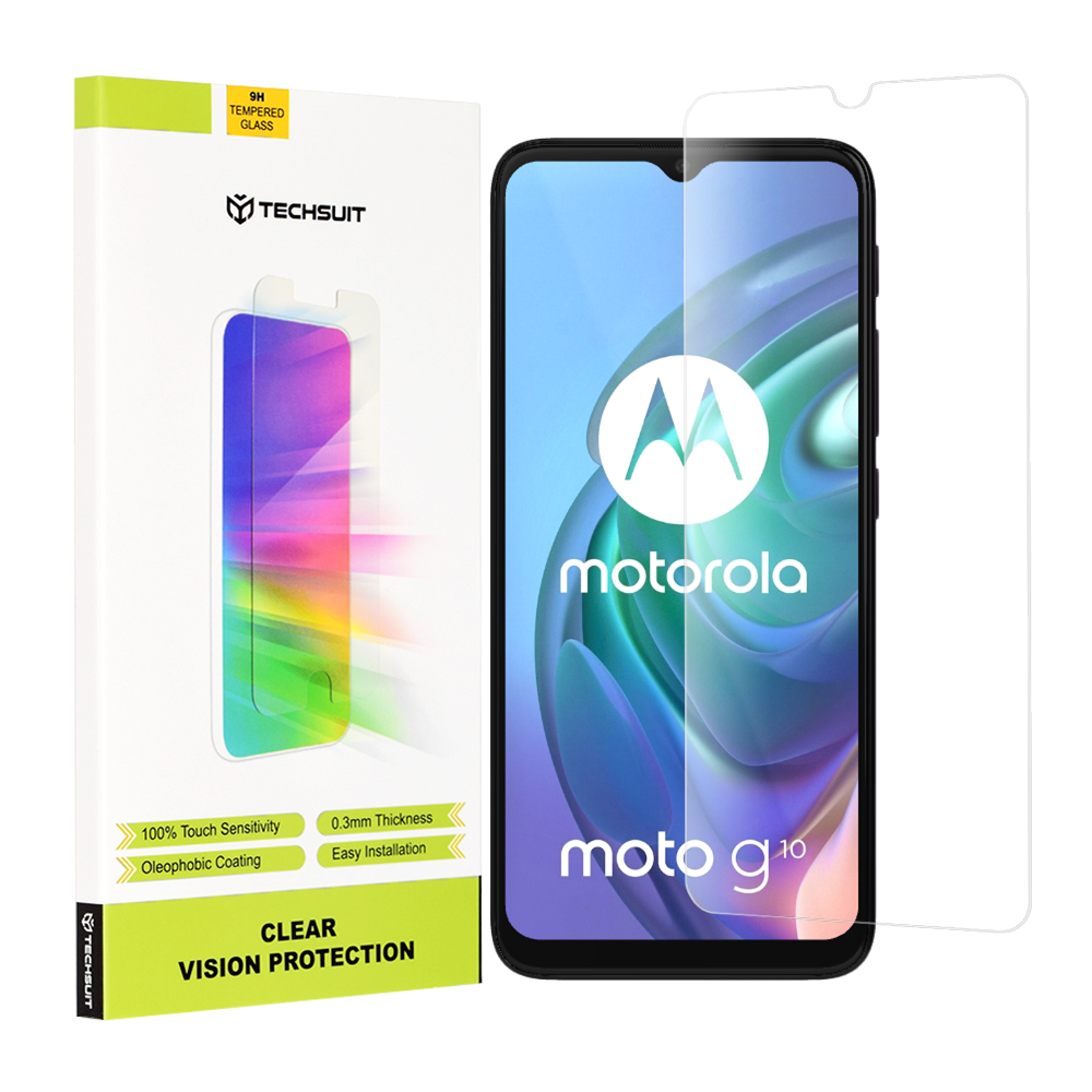 Techsuit - Clear Vision Glass - Motorola Moto G10 / Moto G20 / Moto G30 / Moto G9 Play / Moto E7 Plus - Transparent