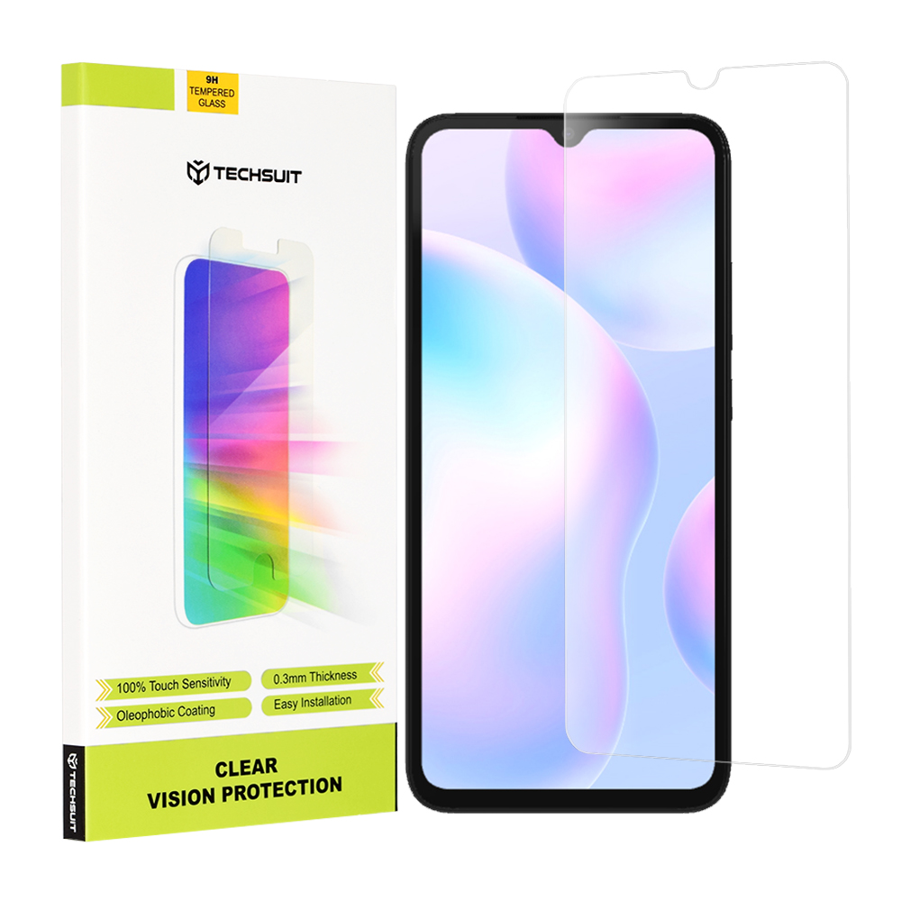 Techsuit - Clear Vision Glass - Xiaomi Redmi 9A / Redmi 9C / Redmi 9C NFC / Redmi 9AT / Redmi 10A - Transparent