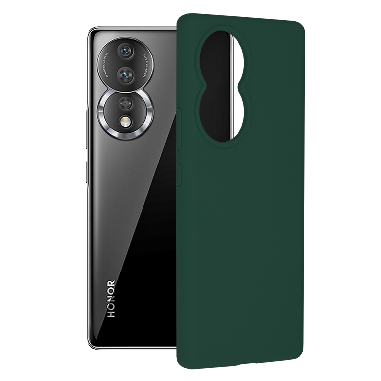 Techsuit - Soft Edge Silicone - Honor 80 - Dark Green