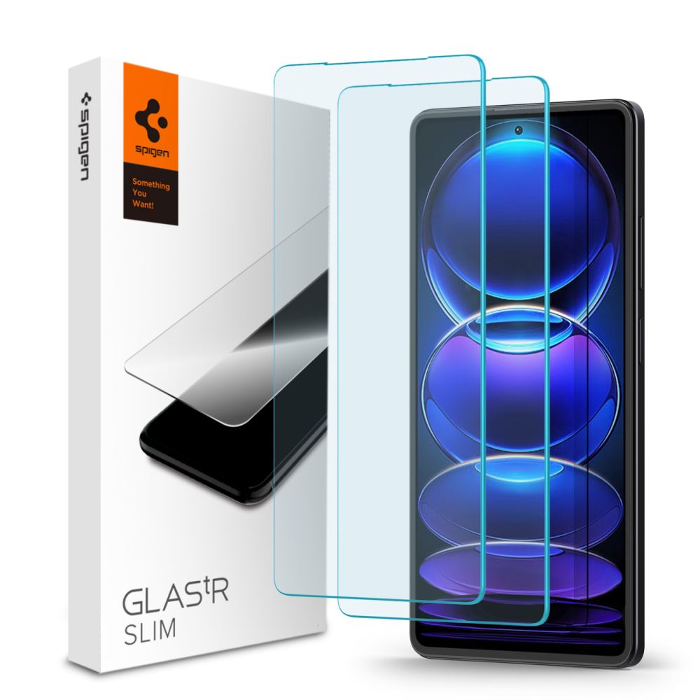 Spigen - Glas.tR Slim (2 pack) - Xiaomi Redmi Note 12 Pro 5G / 12 Pro+ / Poco X5 Pro - Clear