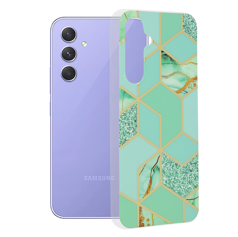 Techsuit - Marble Series - Samsung Galaxy A54 - Green Hex