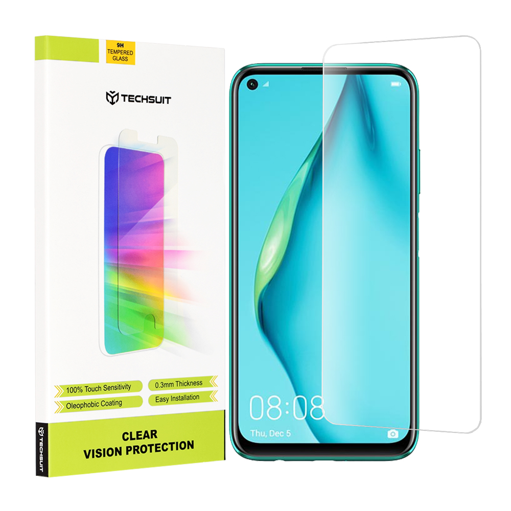 Techsuit - Clear Vision Glass - Huawei P40 Lite / P40 Lite E / P20 Lite 2019 / Huawei Y7p - Transparent