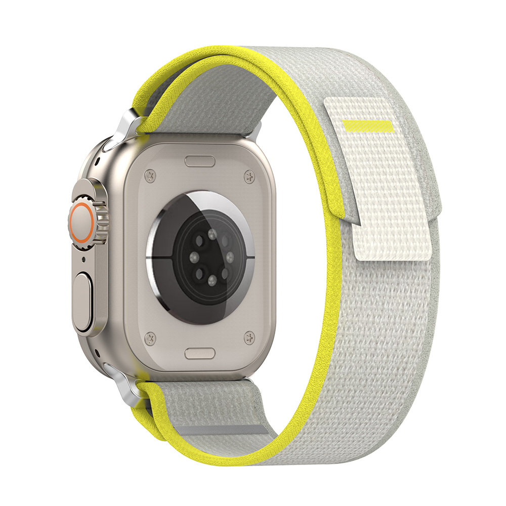 Techsuit - Watchband (W039) - Apple Watch 1/2/3/4/5/6/7/8/9/10/SE/SE 2/Ultra/Ultra 2 (42/44/45/46/49mm) - Yellow / Gray