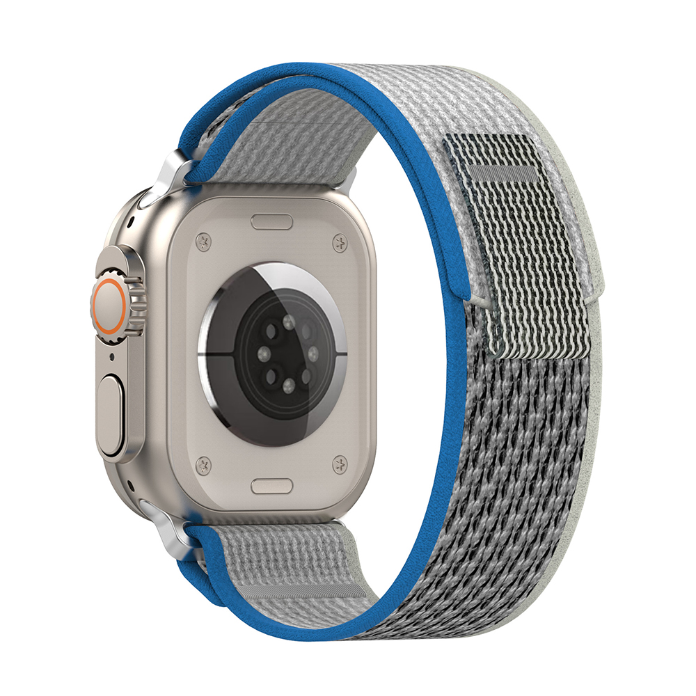 Techsuit - Watchband (W039) - Apple Watch 1/2/3/4/5/6/7/8/9/10/SE/SE 2/Ultra/Ultra 2 (42/44/45/46/49mm) - Blue / Gray