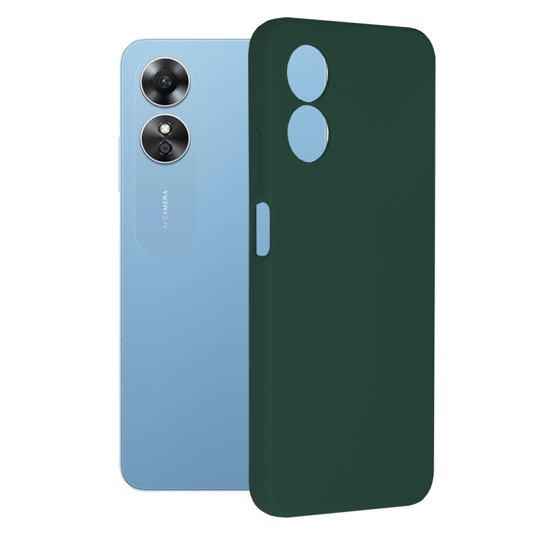 Techsuit - Soft Edge Silicone - Oppo A17 - Dark Green