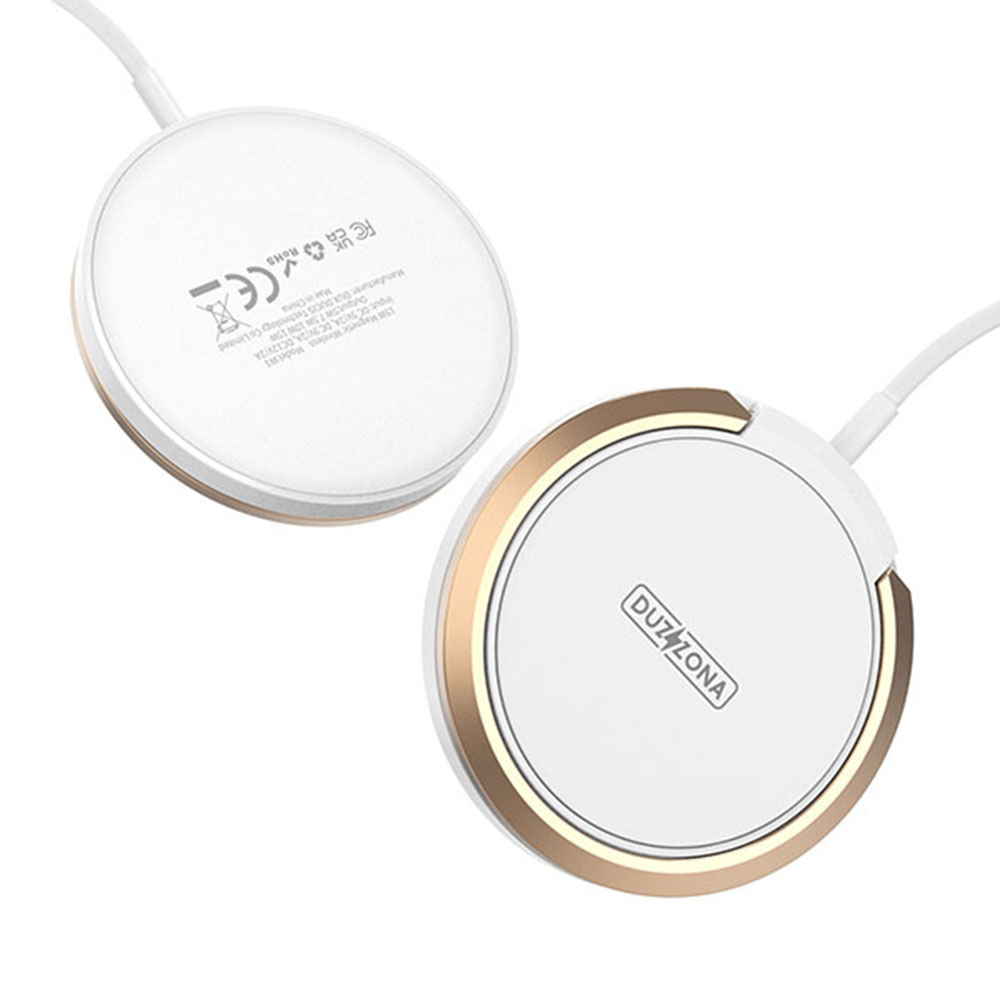 Duzzona - Wireless Charger (W1) - with Magnetic Attach on iPhone and Desk Stand