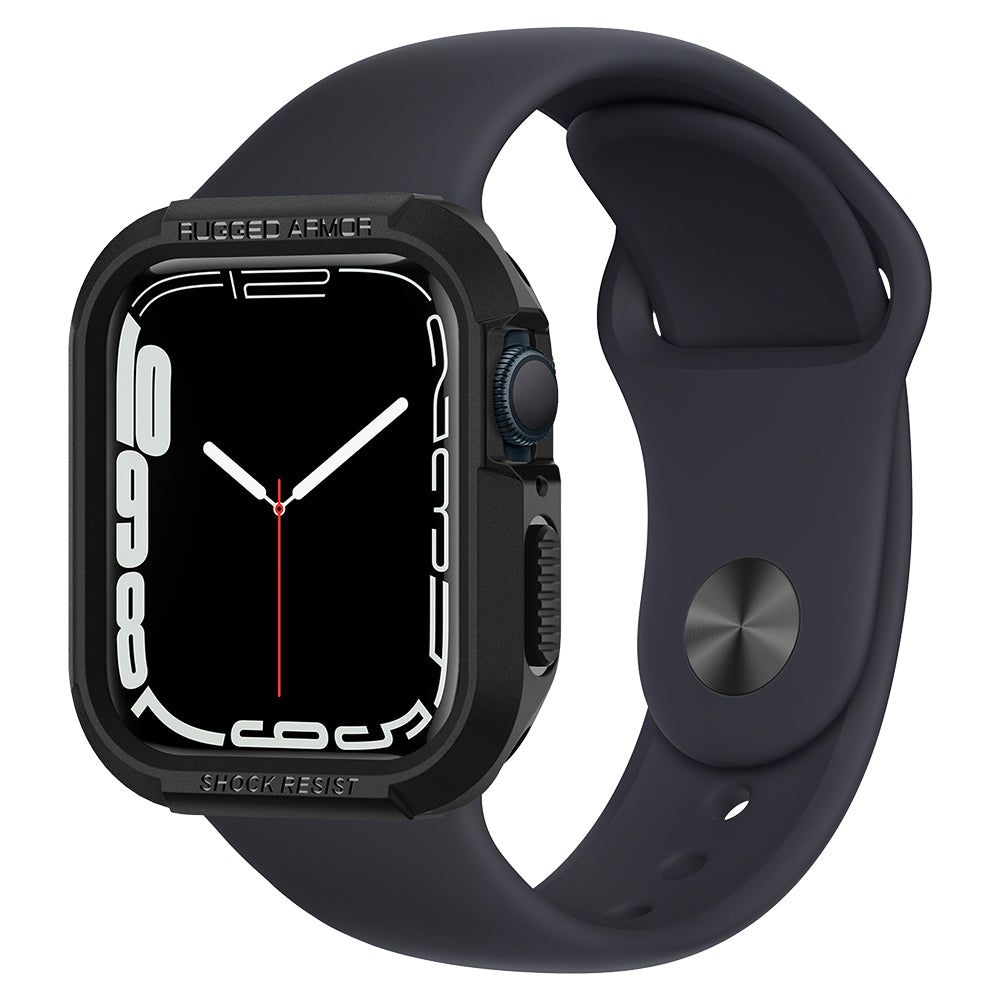 Spigen - Rugged Armor - Apple Watch 4 / 5 / 6 / SE / SE 2 / 7 / 8 (44mm / 45mm) - Black