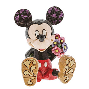 Mickey Mouse With Flowers Mini Figurine 7 cm