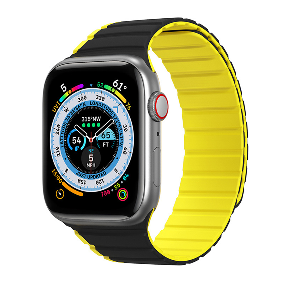 Dux Ducis - LD Series - Apple Watch 1/2/3/4/5/6/7/8/9/10/SE/SE 2 (38/40/41/42mm) - Black / Yellow