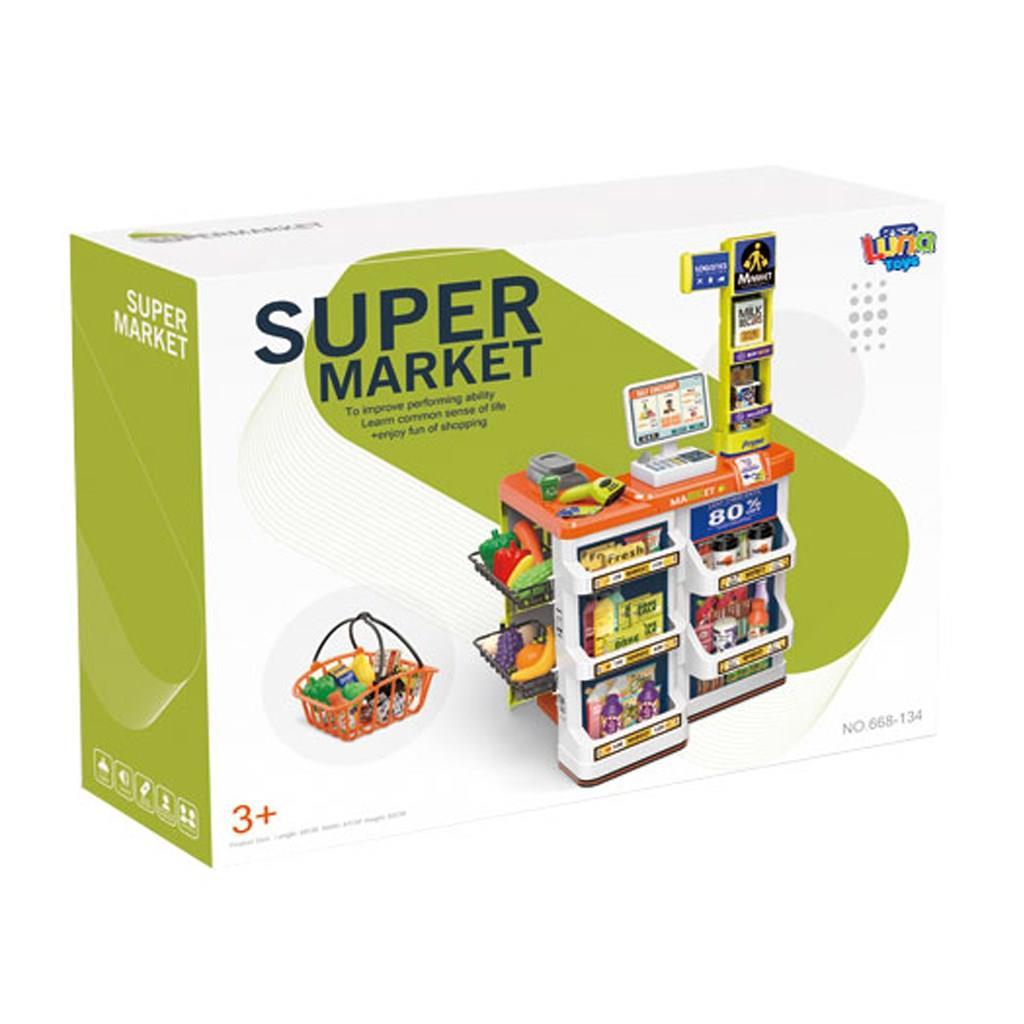 Σούπερ Μάρκετ Luna Toys Σετ 48 Τμx. με φως και ήχο 48x41x82 εκ.