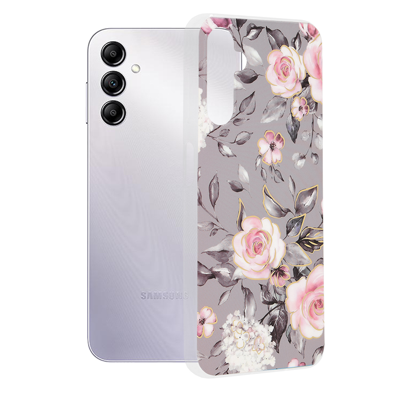 Techsuit - Marble Series - Samsung Galaxy A14 4G / A14 5G - Bloom of Ruth Gray