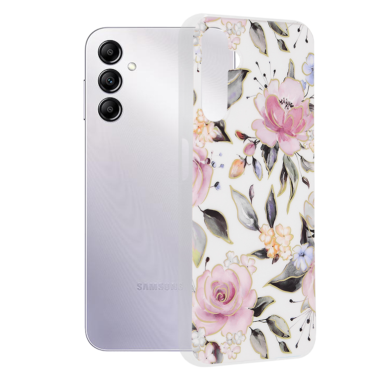 Techsuit - Marble Series - Samsung Galaxy A14 4G / A14 5G - Chloe White