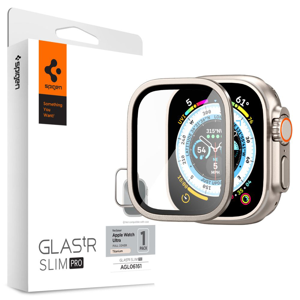 Spigen - Glas.tR Slim Pro - Apple Watch Ultra / Ultra 2 - Titanium