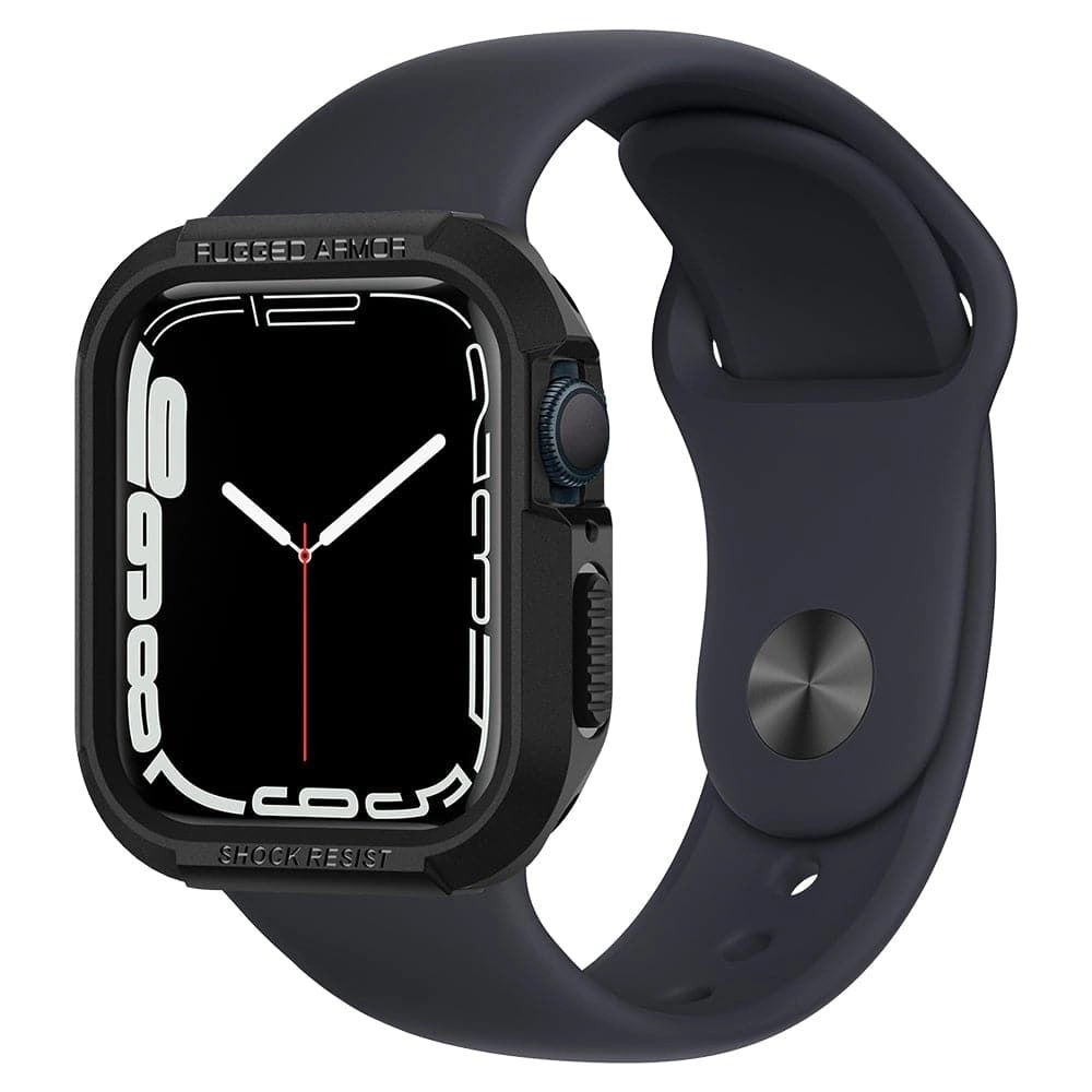 Spigen Rugged Armor Case for Apple Watch 4 / 5 / 6 / 7 / 8 / SE (44/45 mm) - Black