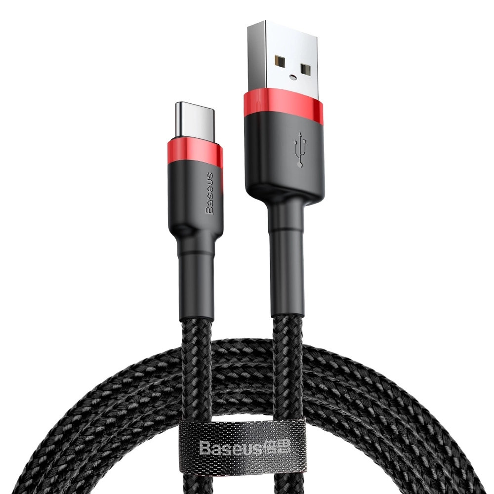 Baseus Cafule USB-A / USB-C QC 3.0 3A cable 0.5 m - black and red