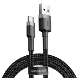 Baseus Cafule Cable durable nylon cable USB / USB-C QC3.0 2A 2M black-gray (CATKLF-CG1)