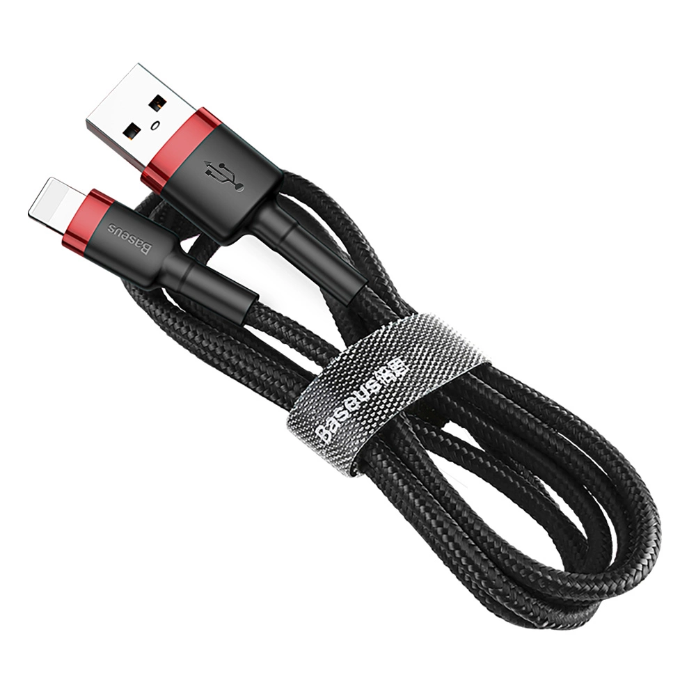 Baseus Cafule USB-A / Lightning 2.4A QC 3.0 cable 1 m - black and red