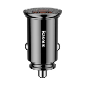 Baseus Circular PPS smart car charger with USB Quick Charge 4.0 QC 4.0 and USB-C PD 3.0 SCP ports black (CCALL-YS01)