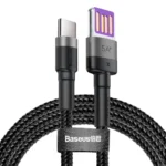 Baseus Cafule cable USB Type C SuperCharge 40W Quick Charge 3.0 QC 3.0 1m gray-black (CATKLF-PG1)