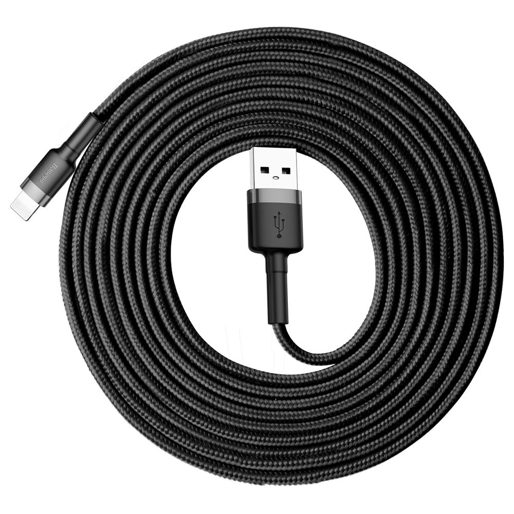 Baseus Cafule USB-A / Lightning 2A QC 3.0 cable 3 m - black and gray