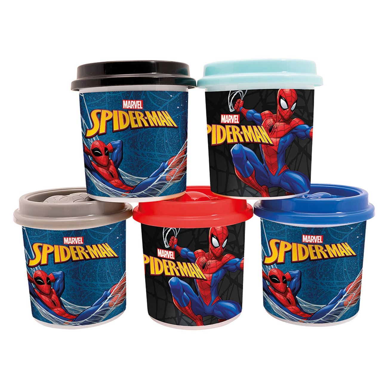 ΠΛΑΣΤΕΛΙΝΗ DISNEY SPIDERMAN ΣΑΚΟΥΛΑΚΙ ΜΕ 5 ΒΑΖΑΚΙΑ   ΚΑΠΑΚΙΑ ΚΑΛΟΥΠΑΚΙΑ 114GR